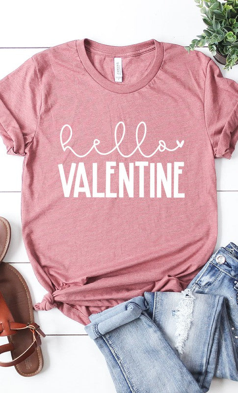 Hello Valentine Graphic Tee