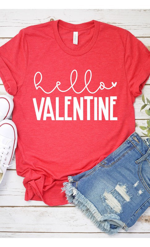 Hello Valentine Graphic Tee PLUS