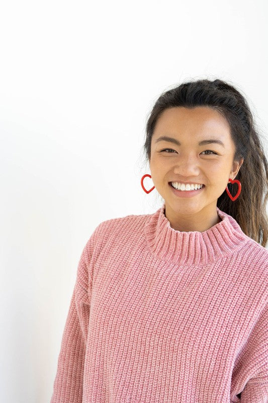 Heart Hoop Earrings