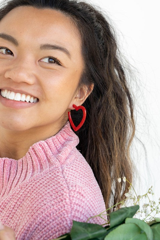 Heart Hoop Earrings