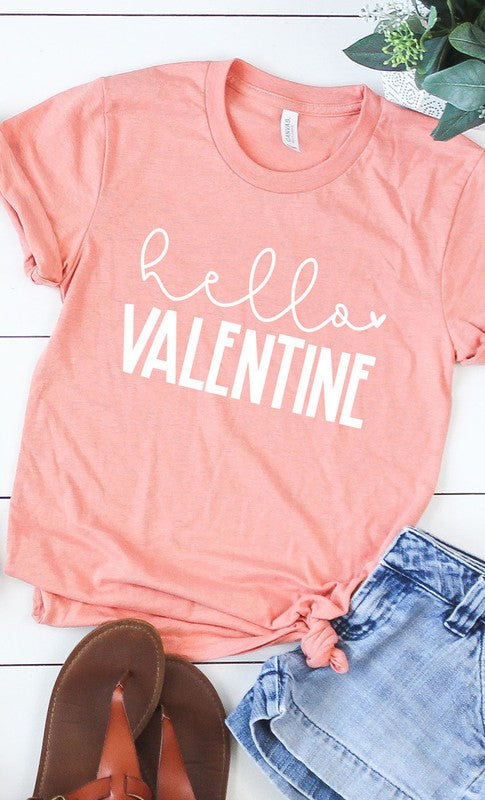 Hello Valentine Graphic Tee PLUS