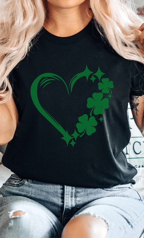 Lucky Clover Heart PLUS SIZE Graphic Tee