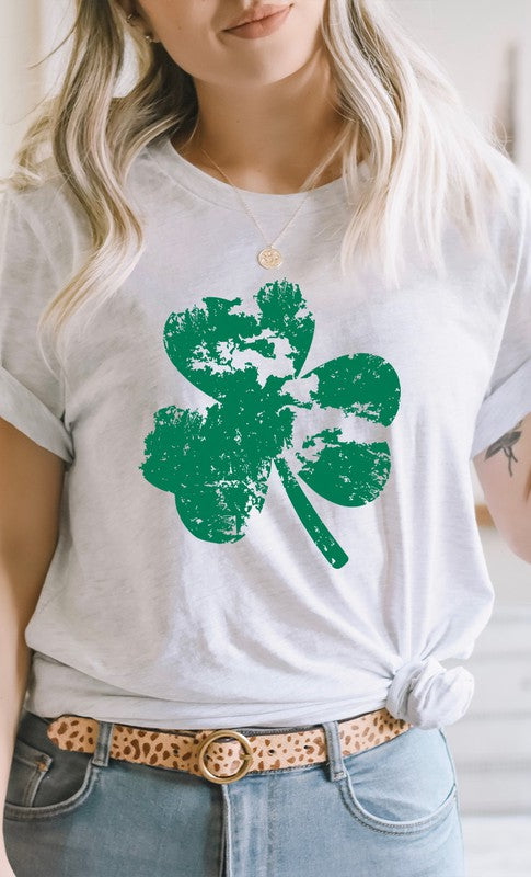 Retro Distressed Clover PLUS SIZE Graphic Tee