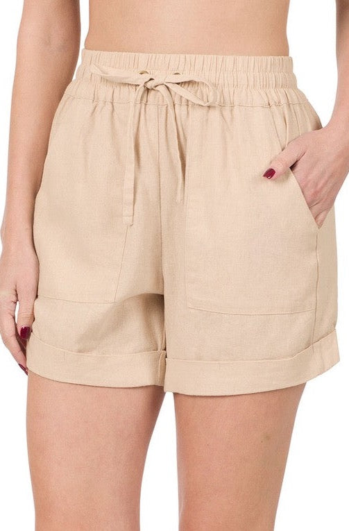 ZENANA - Linen Shorts - FINAL SALE